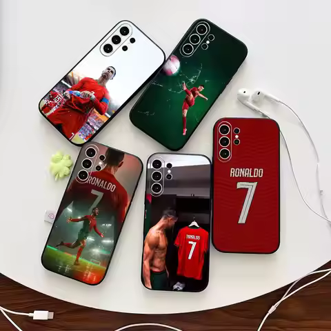 CR7 R-Ronaldo Football Player Phone Case For Samsung S25,S24,S21,S22,S23,S30,Ultra,S20,Plus,Fe,Note,