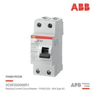 ABB กันดูด FH202 25A 40A 63A Type AC 2P 30mA RCCB กันไฟรั่ว กันไฟดูด