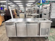 6.2尺風冷工作台冷藏冰箱 220V  此款是水槽+平台設計 工作台忙完可直接清洗 非常方便 🏳️‍🌈萬能中古倉🏳️‍🌈