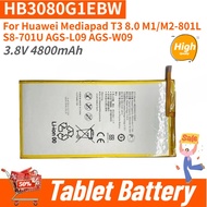 New Replacement Tablet Battery 3.8V 4800mAh HB3080G1EBW For Huawei Mediapad T3 8.0 M1/M2-801L S8-701