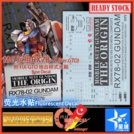 [Xing Yu] MG GTO RX78-02 Ver. The Origin Action Base Stand UV Fluorescent Water Decal RX78-2 RX 78 2