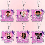 I Love My Fictional Husband game Date Everything keychain mica acrylic cute pink heart decoration gi