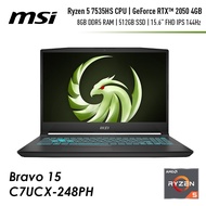 MSI Bravo 15 C7UCX-248PH/243PH Gaming Laptop (Ryzen 5 7535HS / RTX2050 / 512GB SSD / 15.6" FHD IPS)