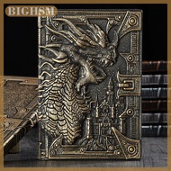 BIGHSM 3D ba chiều rồng A5 máy tính xách tay Châu Âu Retro dày PU nổi notepad Nhật ký kinh doanh Quà