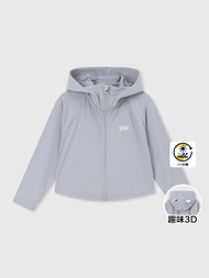 男幼童裝|Logo熊耳造型防曬連帽外套-灰色