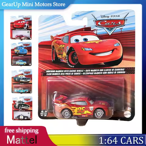 Mattel 1:64 Disney Pixar Cars Lightning McQueen Sheriff #11 Alloy Diecast Set Official Movie Replica