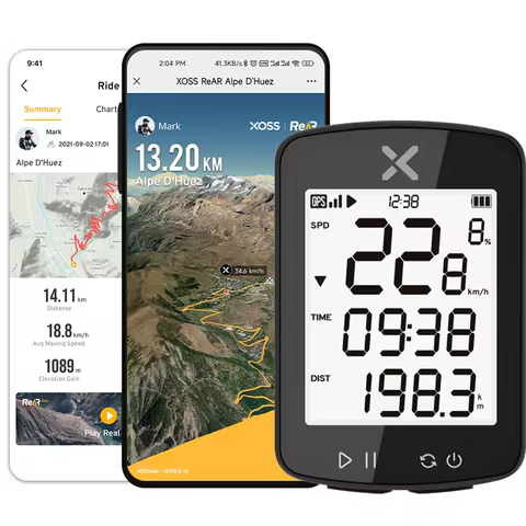 XOSS G2 GPS Bike Computer Smart Wireless IPX7 Waterproof Type-C Cycle Speedometer Odometer Cycling C
