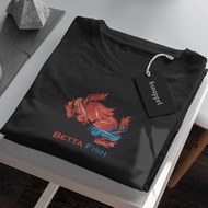"Betta Fish Red Blue" Apparel T-Shirt - Betta Fish/ T-Shirt Betta Fish T-Shirt Betta Fish T-Shirt