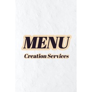 MENU DESIGN SERVICES ( 24 - 48 hours ready )