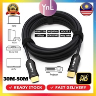 Fiber Optic Cable For HDMI Port 4K/8K Premium Light Speed 18Gbps Compatible With HDMI Cable V2.0 HDCP 2.2 (30m-50m)