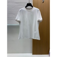 Loro Piana Daily Wear Short-Sleeved T-Shirt Men Women Summer Threaded American Trendy Letters Slim-f