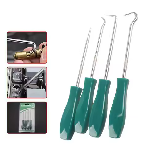 4Pcs 135mm Car Oil Seal Screwdrivers Set-O-Ring Seal Gasket Puller&Remover Pick Hooks Auto Repair Di