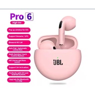 Pro6 JBL ระบบสัมผัสแบบไร้สาย TWS 5.0บลูทูธสปอร์ตหูฟังเพลงของแท้สำหรับสมาร์ทโฟน