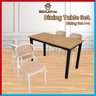 Belilah 1+4 Dining Table Set/Meja Makan/Restaurant Dining Set/Cafe table/Meja kafe 餐桌椅