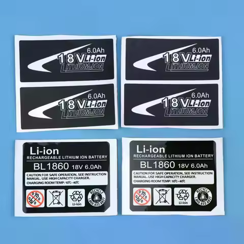 2 Sets BL1830 Tag Li-Ion Battery 18V Sticker Label For Mak 18V 3Ah 4Ah 5Ah 6Ah BL1860 Battery Drill 