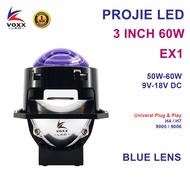 VOXX Projie Bi-LED 3.0 Inch 60W Blue Lens Laser Projector LED 3" EX1