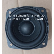 Speaker subwoofer 3 inch LG 4 Ohm 15watt ~ 30watt