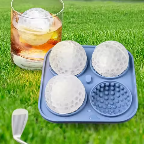 DIY Golf Ice Tray Mold Big Food Grade Silicone Ice Cube Square Tray Mold Ice Maker Ice Cube Tray
