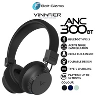 Vinnfier ANC 300 BT Active Noise Cancelling Bluetooth Headphone Strong Bass Bluetooth v5.3 up to 60H