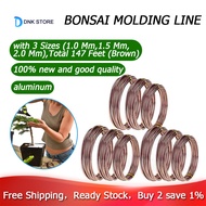 9 Rolls Bonsai Wires Anodized Aluminum Bonsai Training Wire with 3 Sizes (1.0 Mm,1.5 Mm,2.0 Mm),Total 147 Feet (Brown),bonsai wire,dawai bonsai,	bonsai tools,dawai pokok bonsai