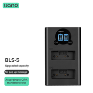 LLANO Olympus BLS5 Camera Charger LED USB Dual Slot Digital for EM10 EPL6 EPL7 6 5 3 EP3 2 1 E-PM2 P