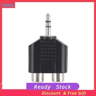 Tominihouse 2 Pcs/Lot 1/8 Female Stereo 3.5mm Jack To RCA Male or Y Splitter Audio Plug Adapter Converter