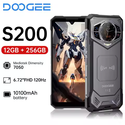 DOOGEE S200 Rugged Phone 6.72" 120Hz 1.32'' AMOLED Rear Display Smartphon 5G 32GB(12+20)+256GB 33W 1