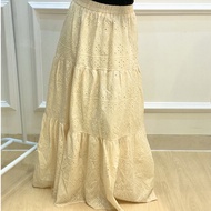 KATUN MAXI SKIRT / LONG SKIRT / MAXI SKIRT / BOLONG COTTON SKIRT / EMBROIDERED COTTON