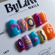[ BYLAW.NAILS ] Abstract Cute Fake Nails | PREMIUM FAKE NAILS | PRESS ON NAILS | False nails | FAKE 