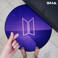 CUSTOM KARPET BTS PURPLE LOGO BULAT UKURAN 100CM- MiniStore5