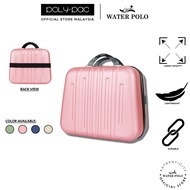 W.Polo By Poly Pac 14" ABS Hard Case Multipurpose Travel Organizer Hand Carry Laptop Bag w Back Straps - WA9922