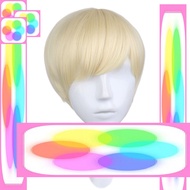 rambut palsu pendek lelaki warna putih krim hensem bergaya terbaru ss5270qq