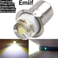 ​Emiif Maglite ไฟฉายอัพเกรดหลอดไฟ100LM LED หลอดไฟแคมป์ปิ้งทำงานเปลี่ยนหลอดไฟแสงสว่างสูง P13.5s 6V หลอดไฟสีขาว