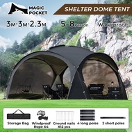 Camping Outdoor Dome Shelter Dome Tent Waterproof Flysheet transparent 5-8 orang Shelter Khemah Camp