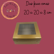 20x20. Gold Cake Box
