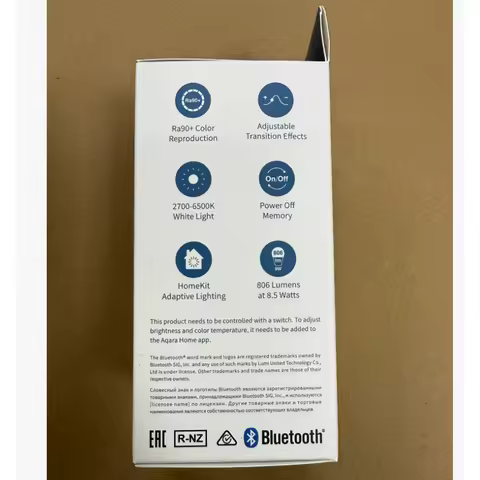 Aqara Smart LED Bulb T1 Zigbee 3.0 E27 6500K 220-240V Bluetooth Smart Home Light for Homekit Yandex 