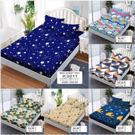 3in1 Bedsheet set Fully Garterized Bedsheet Queen Size 60"x78"+7.5 Canadian Cotton