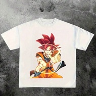 220g Heavyweight Pure Cotton, Super Saiyan God Goku Energy - Ring Release T - Shirt