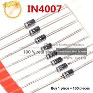 MIC 4007 Rectifier Diode 1N4001 IN4004 1200V Copper Feet 100 Pieces
