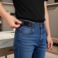 4pcs Adjustable Invisible Elastic Side Belt, Buckle-Free Waistband for Men/Women, Pants & Jeans - A5