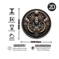 Hecate phù thủy Vintage tròn tường nghệ thuật bí ẩn trang trí nhà quà tặng cho bạn bè và gia đình