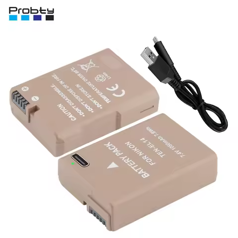 1050mAh EN-EL14a EN-EL14 Battery With USB-C Charging Port for Nikon D5600, D3200, D5200, D5300, DF C