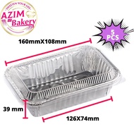 Rectangle Aluminium Tray 4438-P | Aluminium Container | Aluminium Foil | Bekas Aluminium Foil (5pcs)