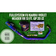 【PROMO】 - Knalpot Fullsystem SJ-88 Blue Violet Satria FU 150 Karbu