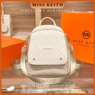 【MISS KEITH】Branded New Luxury Leather Backpack Women Premium Printed Large Capacity Commuter Satche