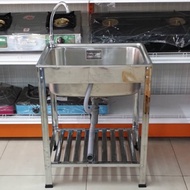 Dyna Home Free Faucet Sink Model LS-6045-T Size 60x45x75 Cm. All Stainless Steel