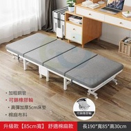 包安裝送貨-85cm【升級款】白色床架舒適棉麻+海綿床墊摺疊床 單人床 陪護床 租房簡易床 午休床