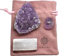 ▶$1 Shop Coupon◀  Zenluma Amethyst Crystals Geode Cluster (1.5