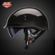 AMZหมวกกันน็อคครึ่งใบคาร์บอนไฟเบอร์รับรอง DOT  ยี่ห้อ AMZ รุ่น C709 แบรนด์นำเข้าจากอเมริกา