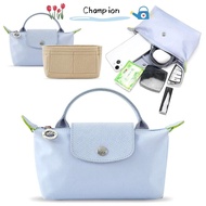 CHAMPIONO Insert Bag, Portable Multi-Pocket Linner Bag,  Travel Storage Bags Felt Bag Organizer Longchamp Mini Bag